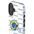 NFL Los Angeles Rams White Logo Blast iPhone 16 Plus Impact Case